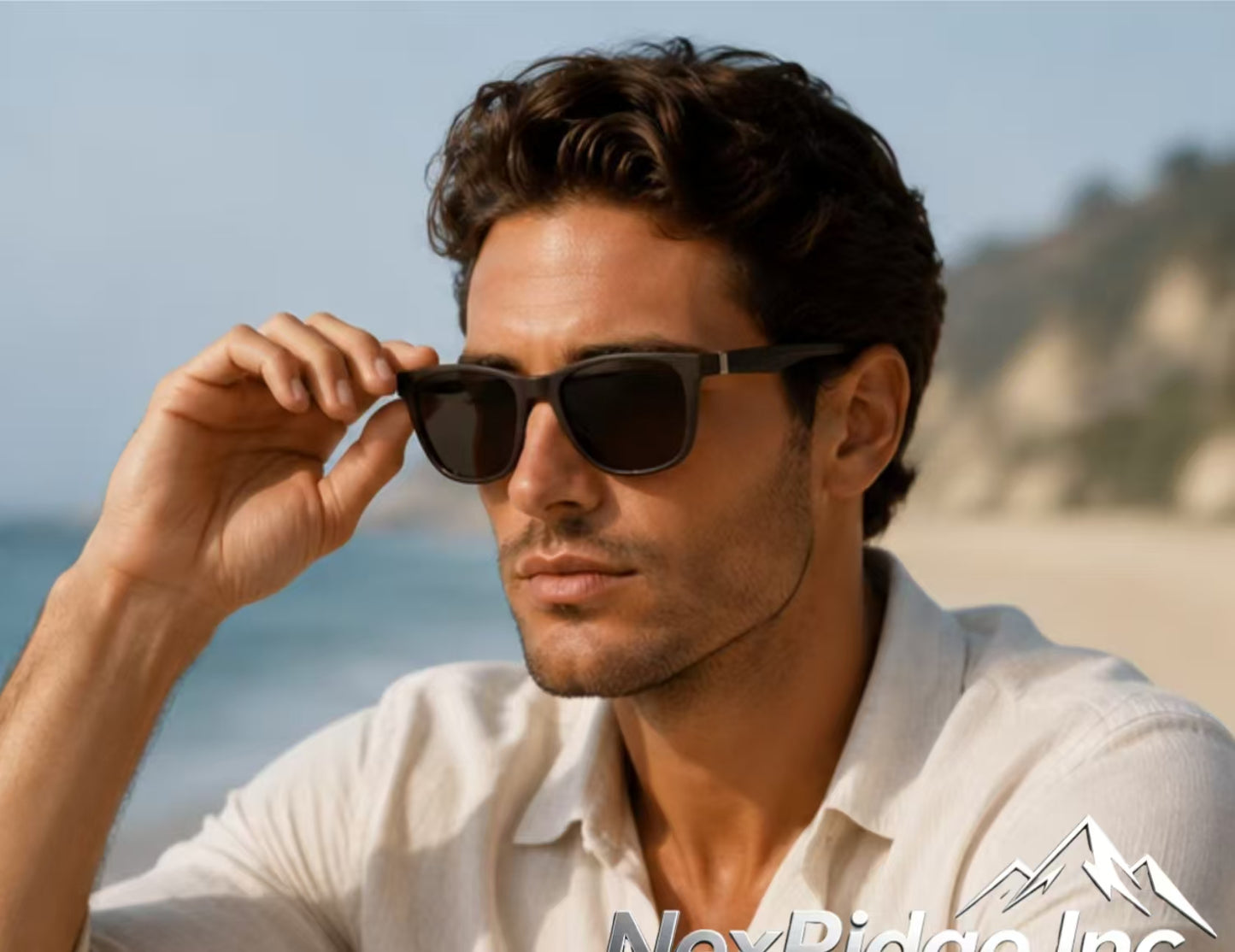 NexRidge Matte Brown Classic Wayfarer Style Sunglasses with Gradient Lenses