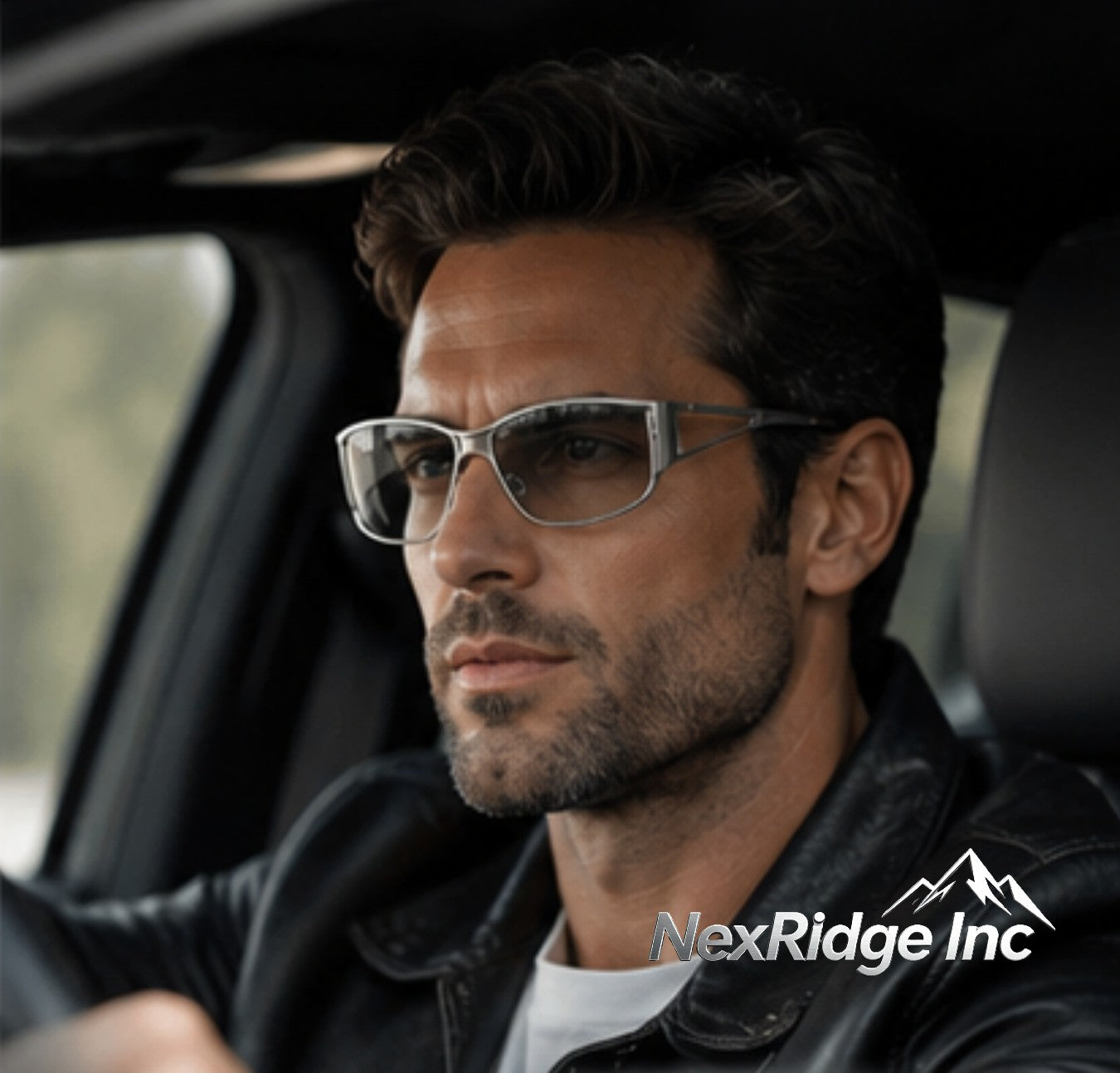 NexRidge Y2K Silver Metal Wrap Around Sunglasses with Cutout Temples